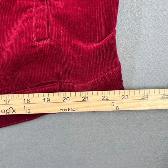 Torrid Red Corduroy Trucker Jacket Women 2 Sherpa Collar Button Front - Picture 9 of 10